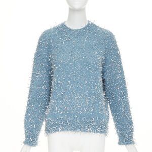 MSGM metallic foil speckle crewneck sweater